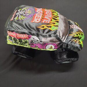 Monster Jam 13" Grave Digger Plush Kids Toys Pillow Monster Truck Soft Souvenir